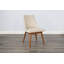  Chaise de salle à manger rembourrée de style Mid-Century moderne (ensemble de 2)
