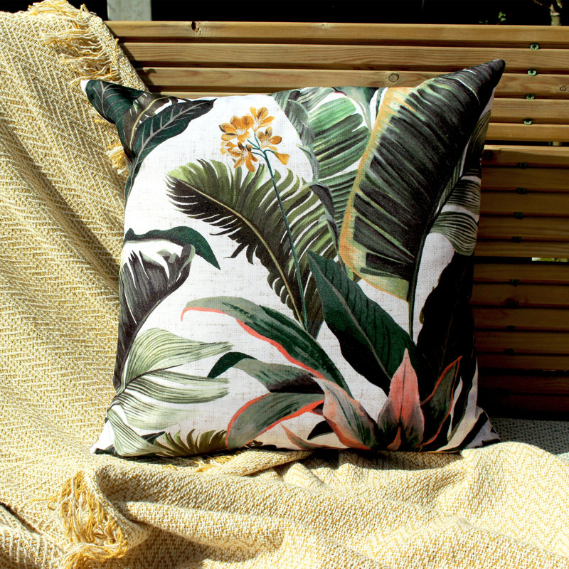 Indoor / Outdoor Floral Square Cushion