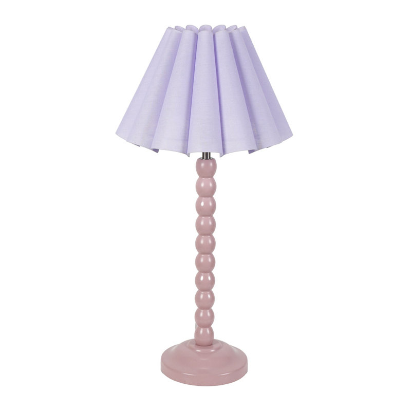 Asayo Wood Table Lamp, Yes, Pink, Lilac