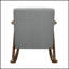 Chaise berçante 1 pièce Modern Home Furniture avec revêtement en tissu gris, finition noyer foncé et assise et dossier rembourrés confortables