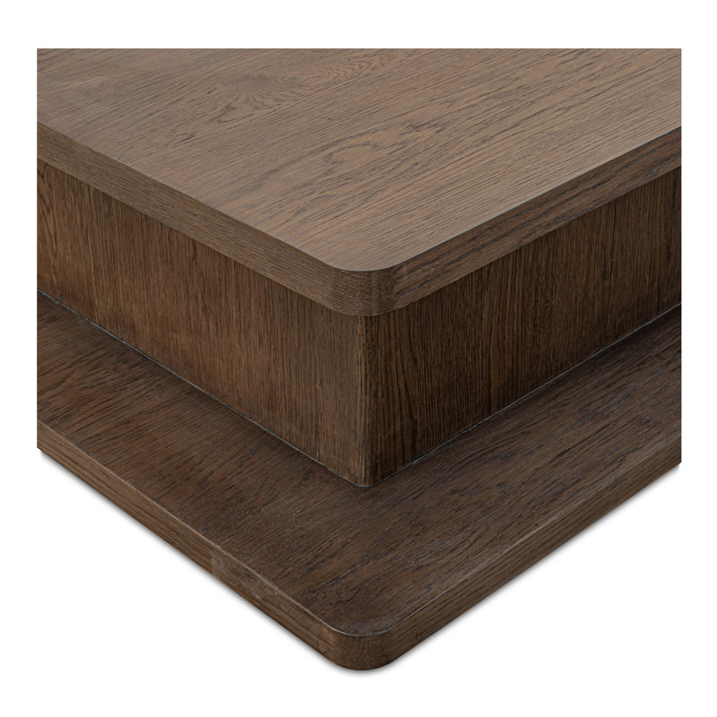 Casey Small Coffee Table Dark Brown, Dark Brown, 16" H x 64" L x 48" W