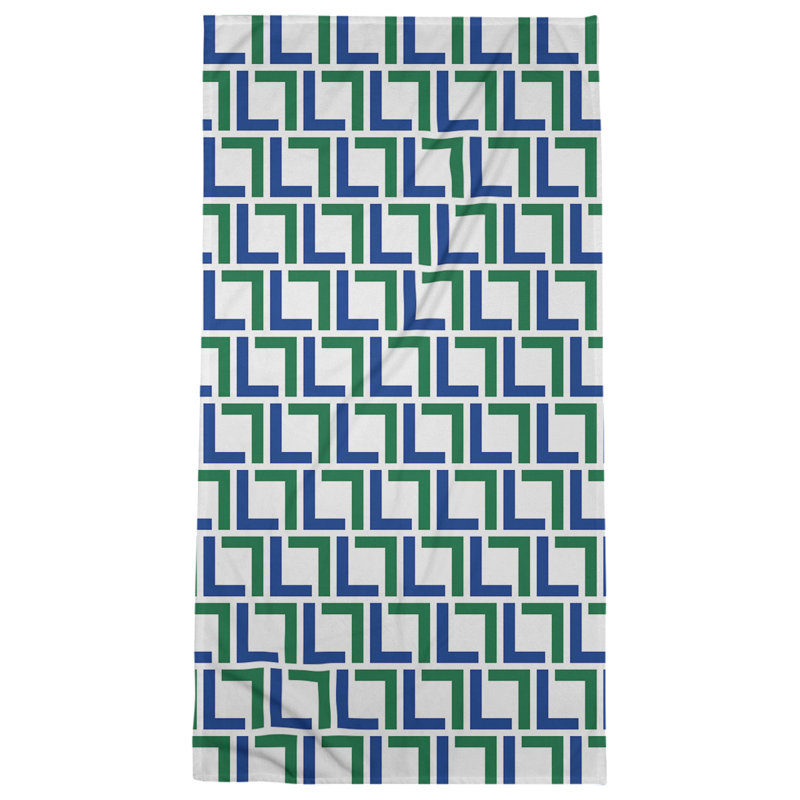 Serviette de bain, White/Blue/Green