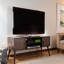 Meuble télé 2 portes en bois brun noyer moderne Mid-Century Ren