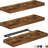  Floating Shelves For Wall Bathroom Shelf Bedroom Kitchen Living Room Hanging Book Shelves Small Farmhouse Decor 16 Inch Set Of 3, Rustic Brown