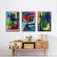 Brights Strokes I encadré sur toile, 3 pièces-91415395-91415398