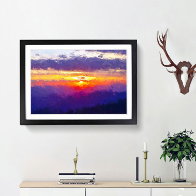 Cloudy Sunset in Abstract - Picture Frame Graphic Art Print
