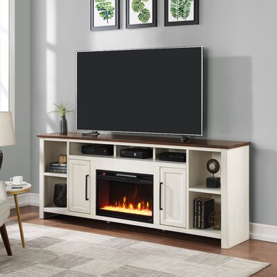 Yosel Solid Wood TV Stand for TVs up to 88"" with Electric and Fireplace Included -  Gracie Oaks, 8BDA5E2D650D4C79A78C41D31442D7FD
