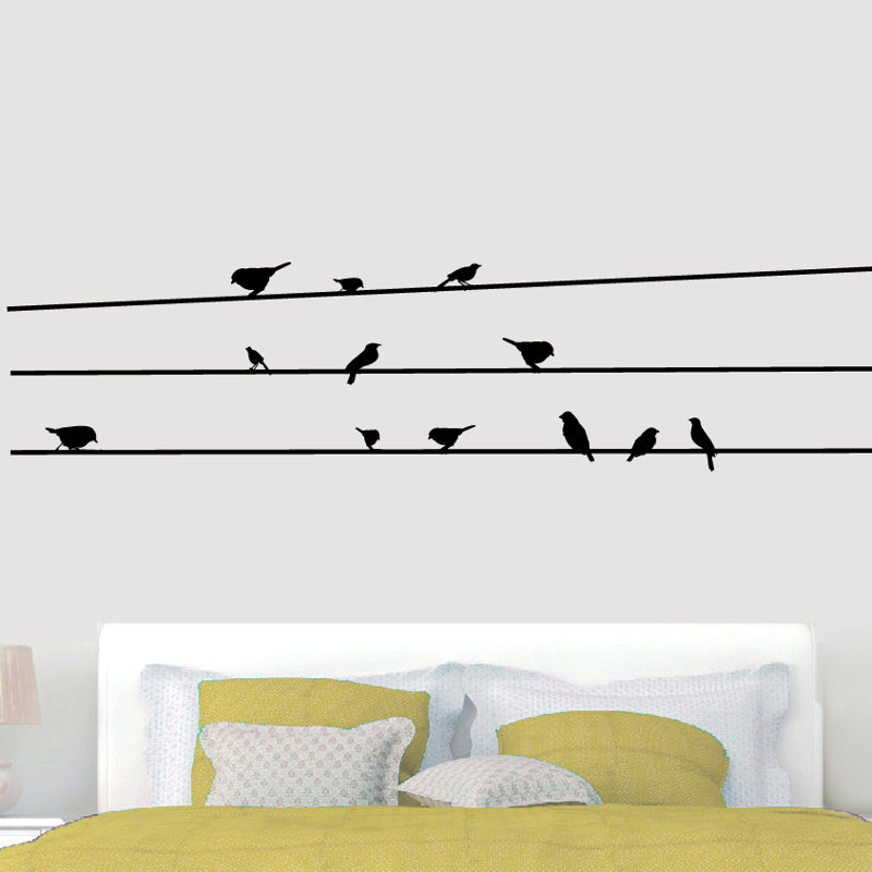 Animals Non-Wall Damaging Wall Decal, Black