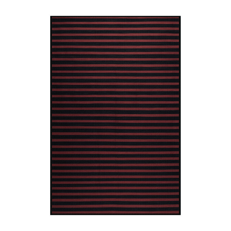 Tapis gris à rayures horizontales lavable à la machine, Tapis de couloir 2 pi x 5 pi