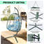 Chaise de hamac suspendue en osier avec support et lavable-38411860-38412206