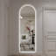 Miroir mural pleine longueur 65 po x 21 po DEL, conception à arche symétrique, éclairage à intensité variable 3 couleurs, incassable