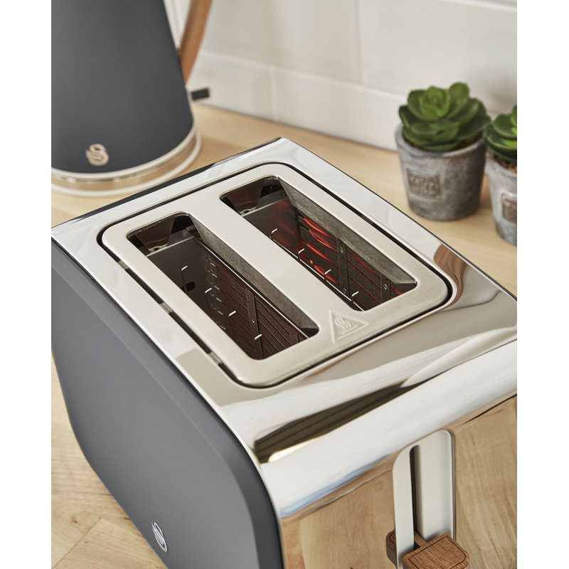 Nordic 2 Slice Toaster, Grey