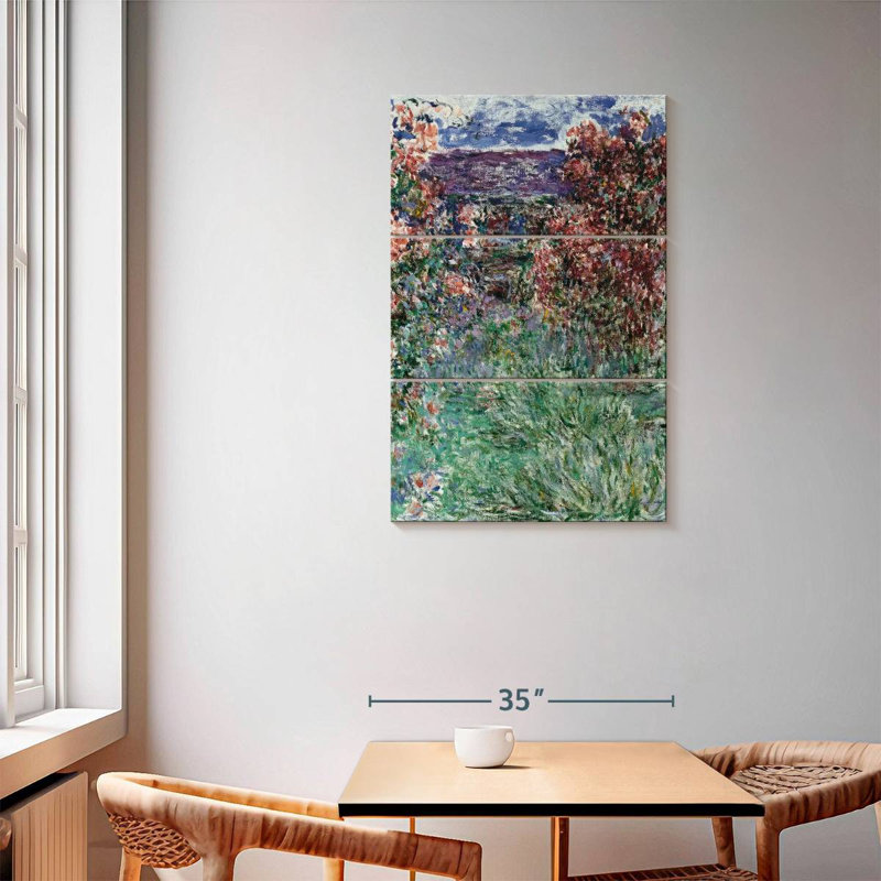 Senne La maison parmi les roses 1925, H 57 po x l 36 po