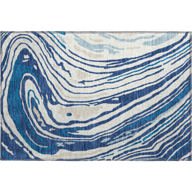 Premium Machine Washable Cossette AMF1051 Swirls Rug, Rectangle 1'8" x 2'6"