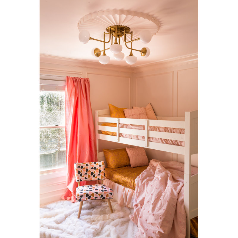 Fleming 8 Light Semi Flush, Aged Brass