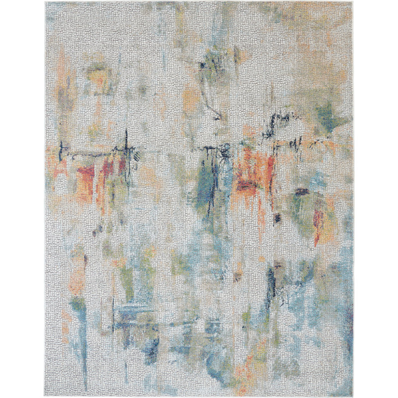 Abstract Indoor Rug, Rectangle 7'10" x 9'10"