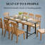 Longue table de salle à manger, table de cuisine avec grand plateau et pieds en acier, pour votre maison