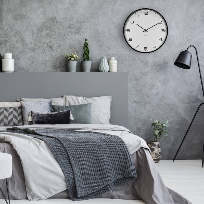 Horloge murale 11,5 po Moderna, Noir / Blanc