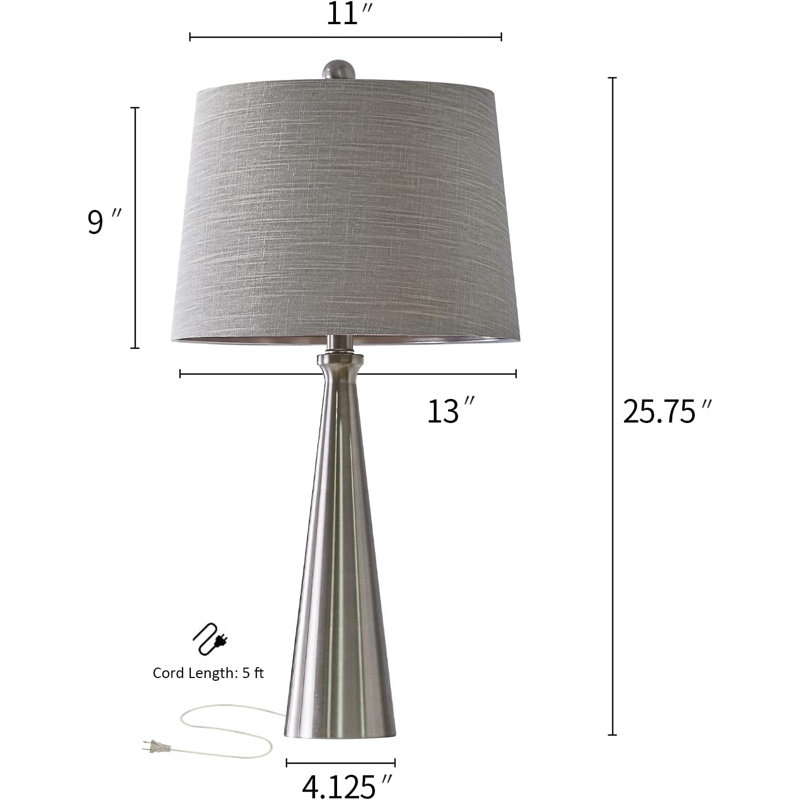 Lampe de table USB en métal Arushad
