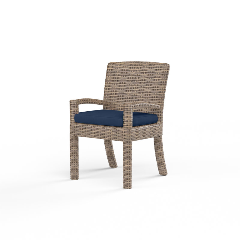 Havana Outdoor Dining Armchair, Spectrum Indigo Sunbrella®