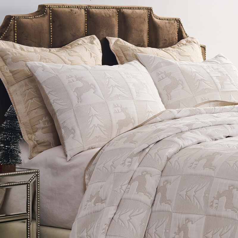 Reindeer Games Holiday Jacquard Pillow Sham, Standard