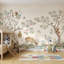 Papier peint paysage aquatique Woodland Blossoming Trees-564468257-564468269
