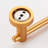 Wall-Mount Single Post Toilet Paper Holder In Brushed Gold Aluminum-119559657
