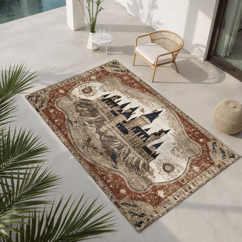 Tapis intérieur et extérieur Citadel’S Grace, Rectangle 5 pi x 7 pi