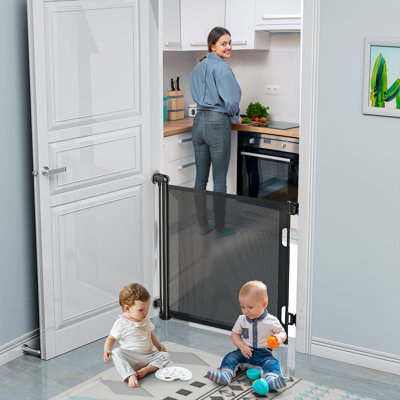 Retractable Punch-Free Install Extra Wide Safety Gate For Kids or Pets Indoor And Outdoor Dog Gates for Doorways, Stairs, Hallways -  Aerobath, SH20.006D_71B