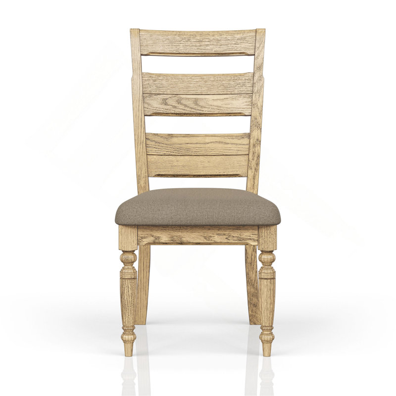 Chaise d'appoint à dossier échelle (ensemble de 2), Caramel