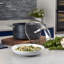 Tower Trustone Induction Casserole Dish with Lid, Non Stick Ceramic Coating, Easy to Clean, Dishwasher Safe, Violet Black, 24 cm, 5.4L