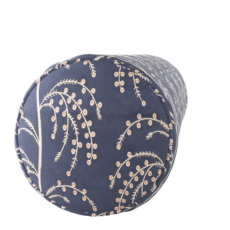 Coussin Windsor, Marine, Traversin H 9 po x l 36 po