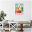 «Maximalist Llama Bathroom Mirror» par Honey Island Studio, reproduction d'art sur toile encadrée