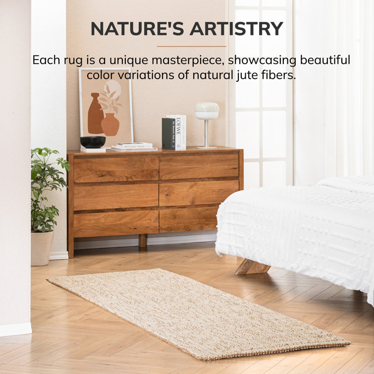 Bayne Hand-Loomed Jute/Wool Beige Area Rug