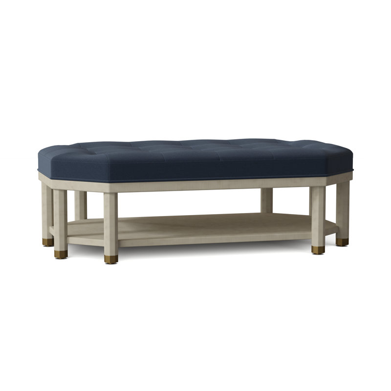 Libby Langdon Upholstered Ottoman, Almond Buff, Alabaster (3157 73)