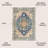 Brooklyn Geometric Medallion Blue/Beige Rug-1138058800