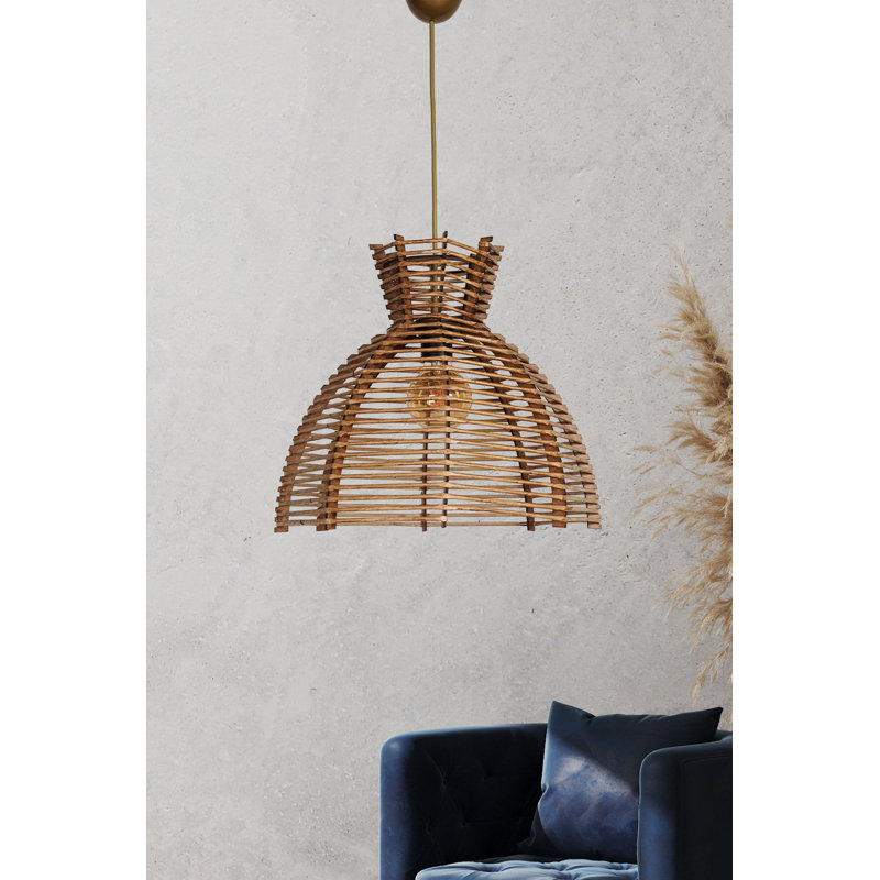 Renovo 1 - Light Shaded Dome Pendant, 26" H x 13.8" W x 13.8" D