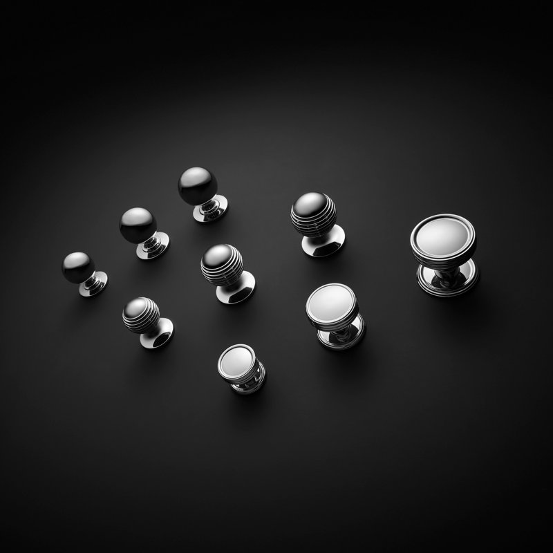 Divina 1 1/4" Diameter Round Smooth Knob, Polished Nickel