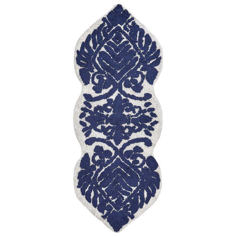 Aristizabal Cotton Bath Mat, Navy Blue