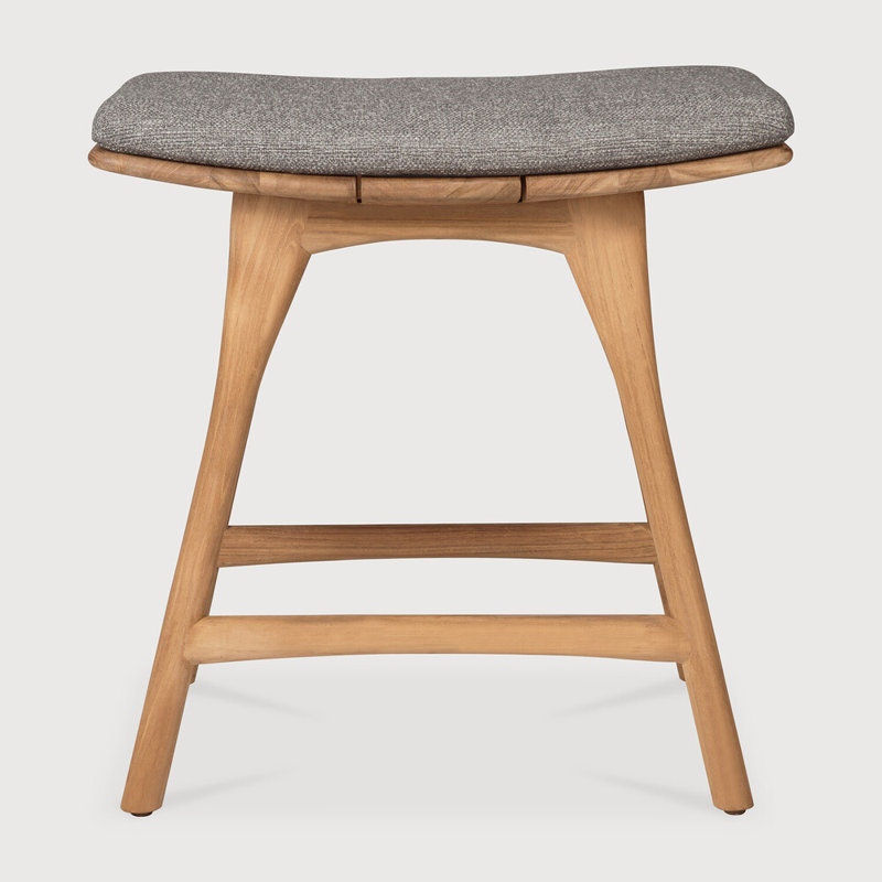 Osso Outdoor Teak Bar Stool, Mocha