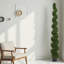 Arbre artificiel topiaire en spirale 7 pi - Faux buis, vert torsadé, patio extérieur et décoration de jardin, 1 pièce