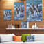 «Three Horses Courir en bord de mer», peinture-29489982-35111559