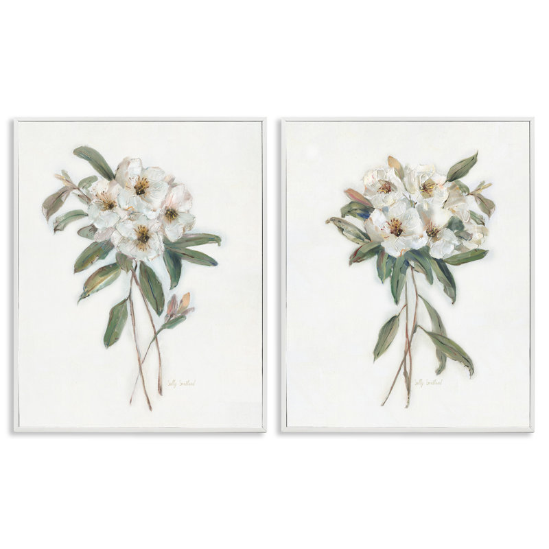 Ensemble de 2 giclées encadrées Wild Spring Flower Bundles, par Sally Swatland, H 14 po x l 11 po