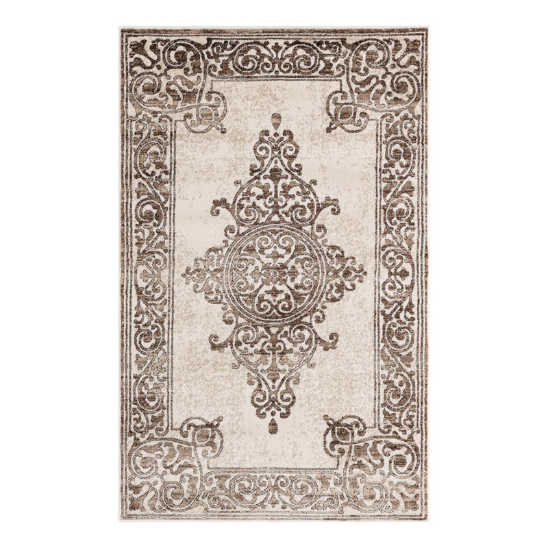 Tapis Charlton Home® Hermitage, Rectangle 3 pi 3 po x 5 pi 3 po