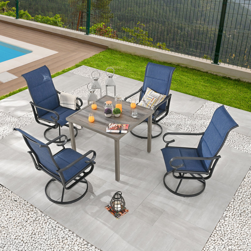 Patio Dining Set, Blue