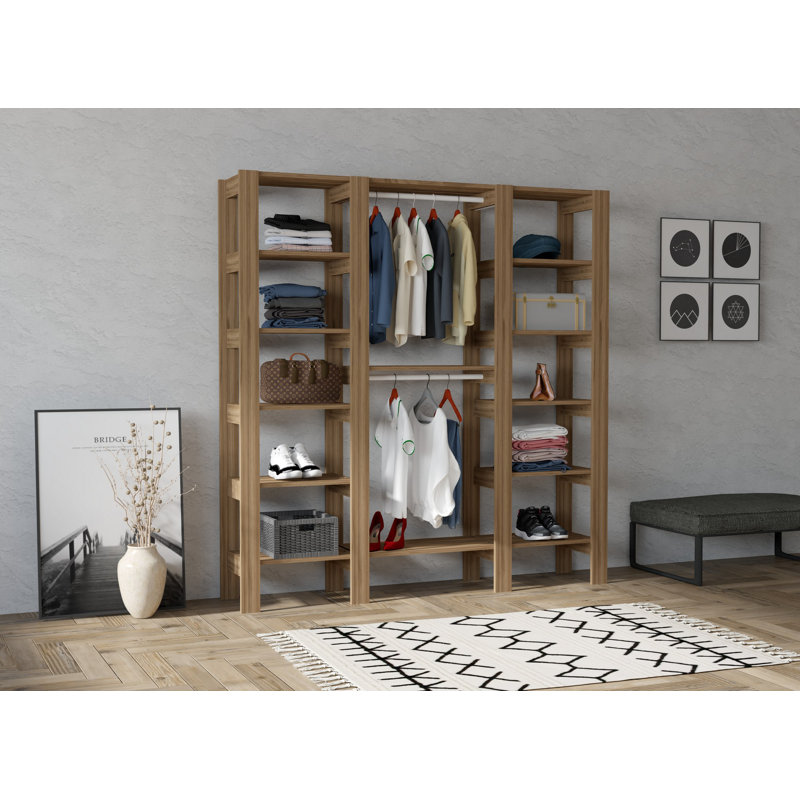 Nebras Solid + Manufactured Wood Wardrobe