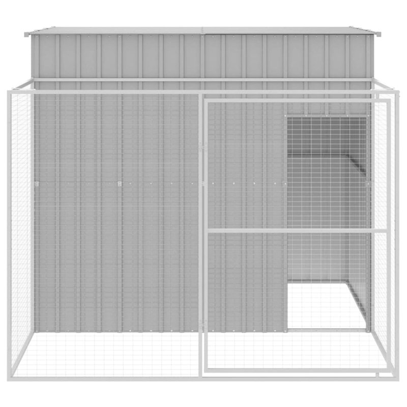 Niche pour chien en métal, Gris clair, H 71,3 po x l 84,3 po x P 99,6 po
