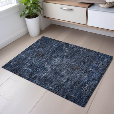 Premium Machine Washable Jamestown AMF1082 Damask Rug
