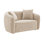Causeuse Keith en chenille beige avec 2 coussins décoratifs assortis