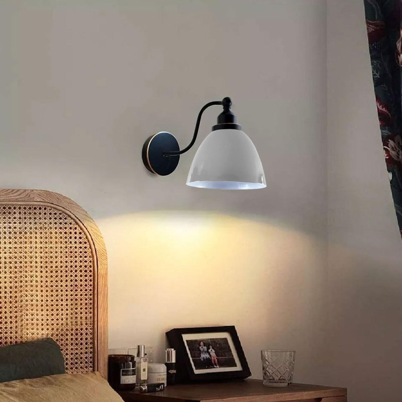Mcclary Armed Sconce, White, No
